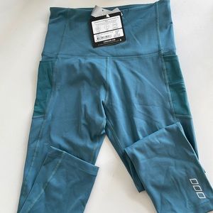 Lorna Jane teal everyday phone pocket 7/8 leggings size S